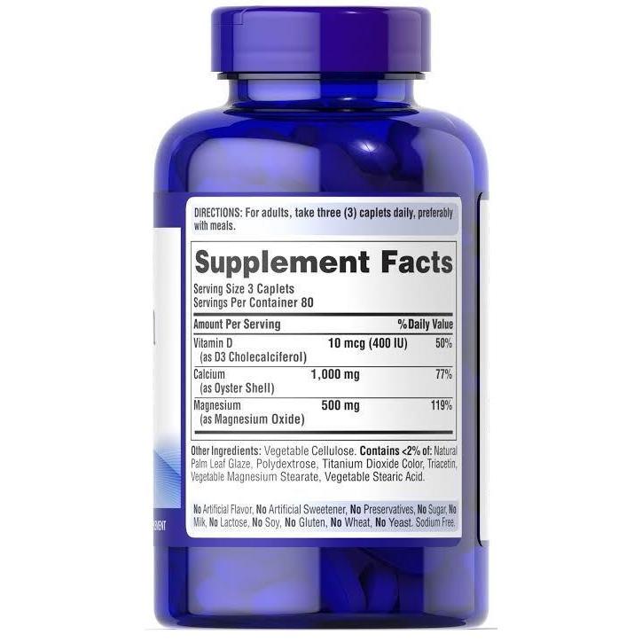 Kitman- Puritan Pride Calcium Magnesium Vitamin D3 120 Caplets Puritan'S Pride