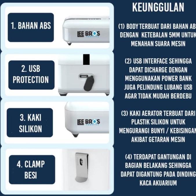 Mycats- Silent Aerator Pump Ac Dc Usb / Chargeable Aerator Air Pump