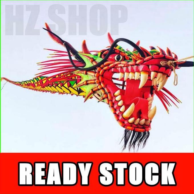 layangan naga fullset DM22cm TINGGAL TERBANG,kepala badan naga (25pcs) DIRONCE???