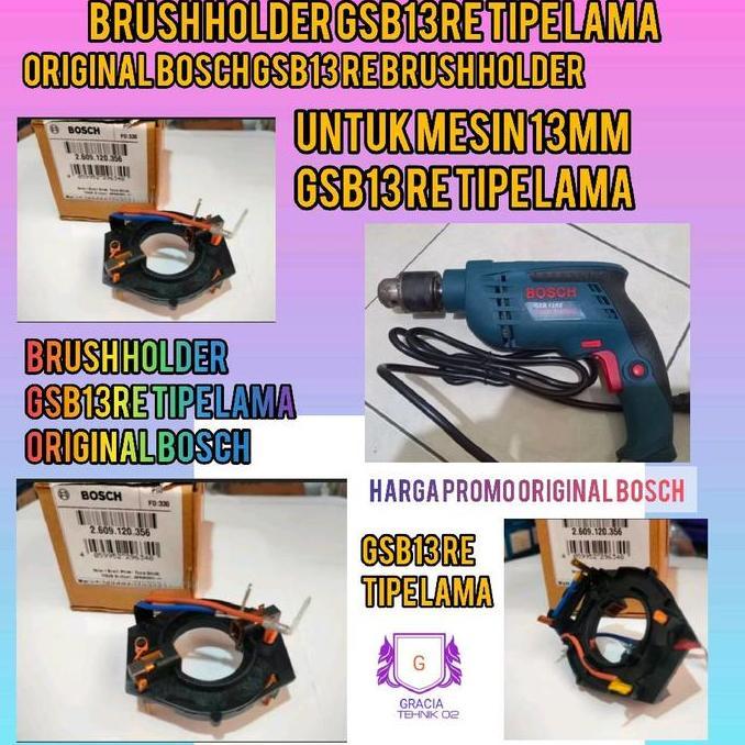 BRUSH HOLDER BOSCH GSB13RE RUMAH CARBON BRUSH BOR GSB 13 RE TIPE LAMA ORIGINAL BOSCH HIGH QUALITY