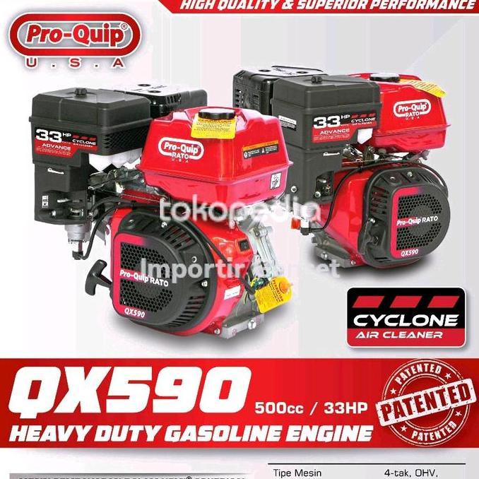 Engine Bensin 33 Hp Proquip / Penggerak Bensin 33 Hp Qx590 Heavy Duty