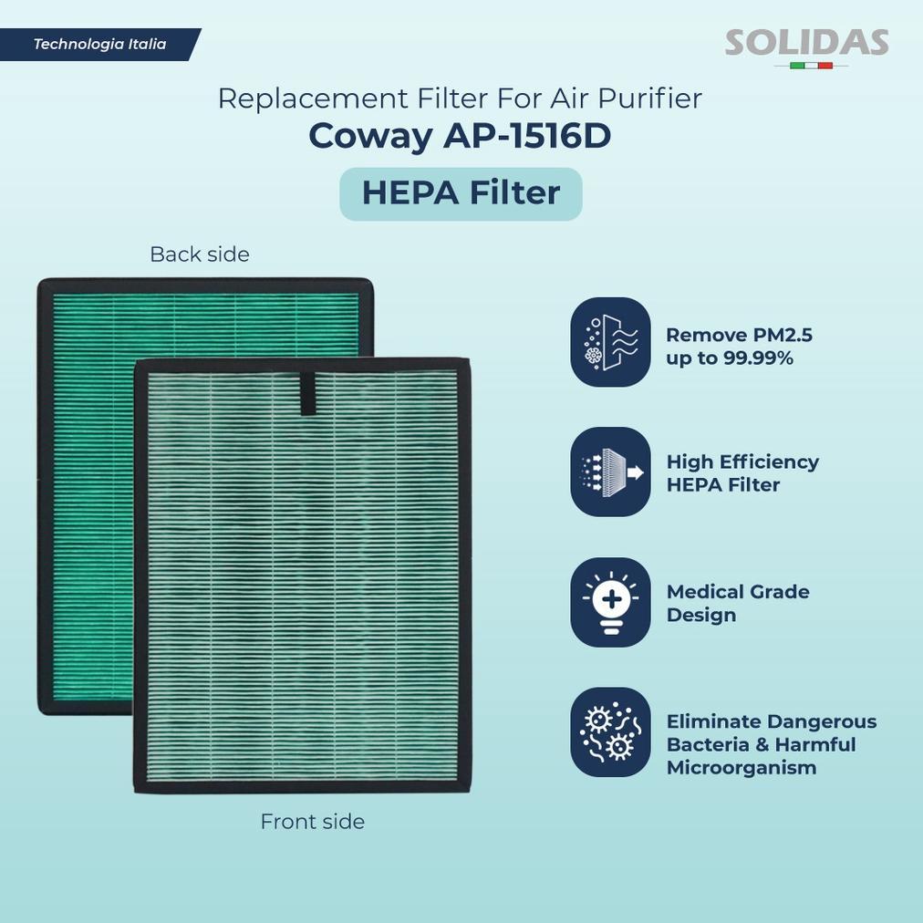 TERBARU REPLACEMENT FILTER AIR PURIFIER COWAY AP-1516D / HEPA+CARBON+FINE DUST