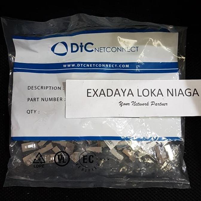 DTC Connector RJ45 Cat.6 / Konektor STP Cat6 Shielded 100pcs
