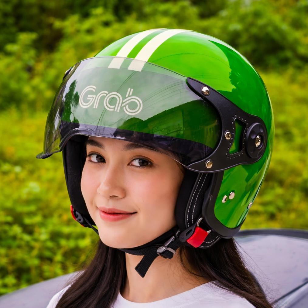 NEW PRODUCT HELM GRABBIKE - HELM OJEK ONLINE  GRABBIKE BARU (MODEL BOGO PILOT) - ALL SIZE L