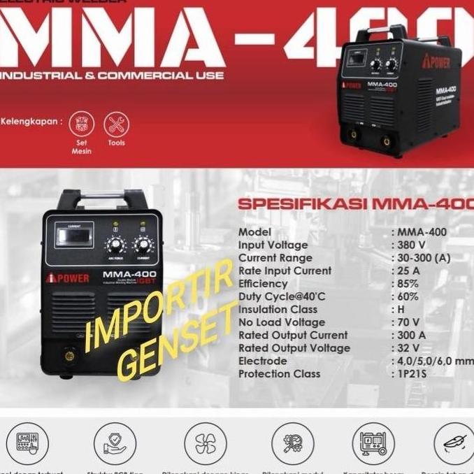 Mesin Las 300 Ampere Mma400.. Electric Welder
