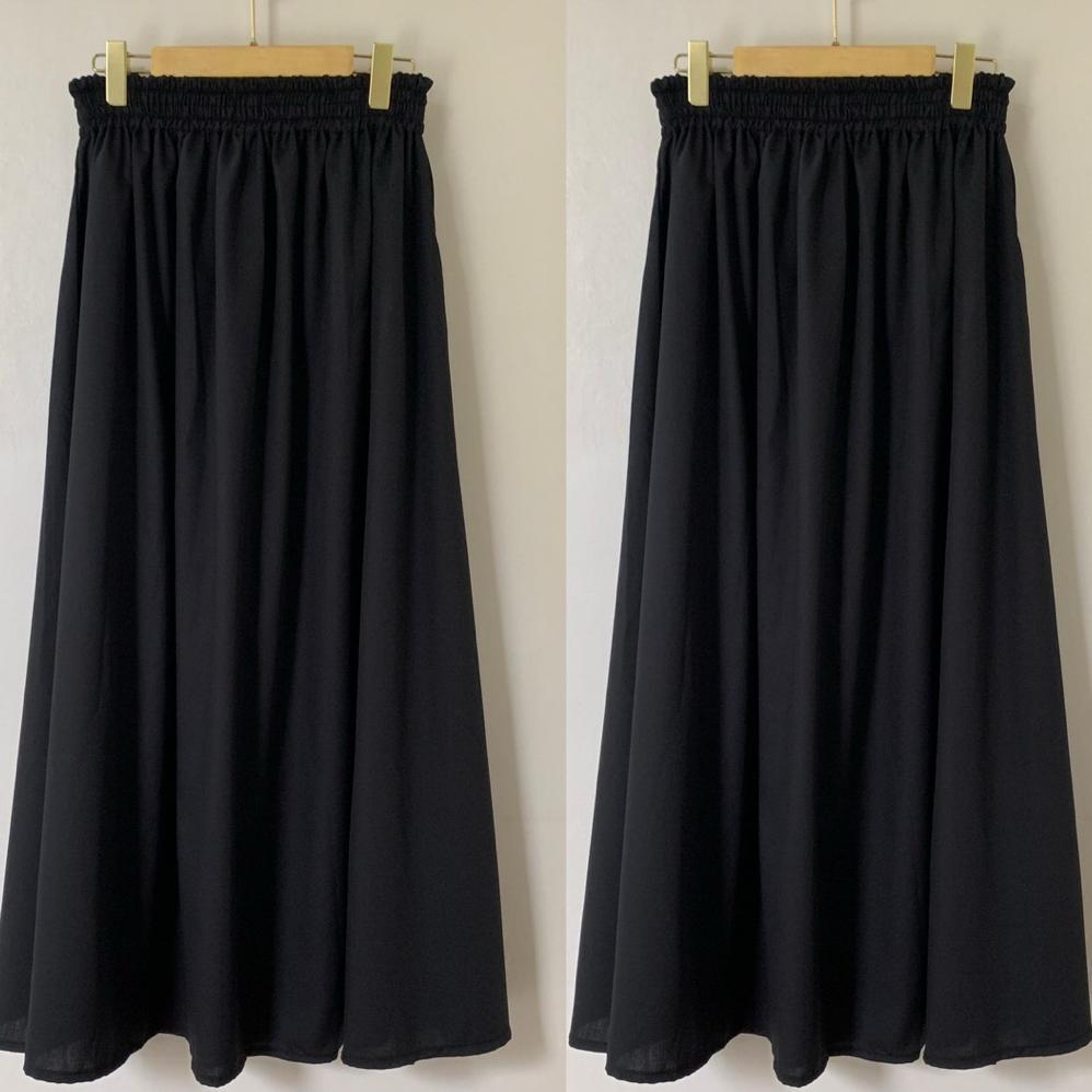 HOT DEALS Jennie Skirt | Rok Katun Poplin | Rok Flowy | Rok Panjang Maxi Skirt | Rok Warna Kuning Bi