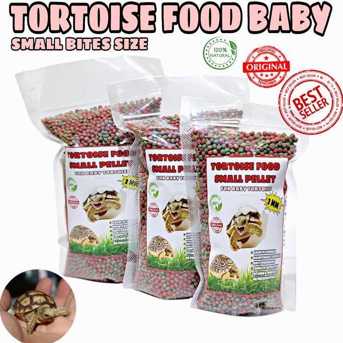 Kickbit- Makanan Kura Kura Darat Baby Anak Anakan Sulcata Sulkata Torto Pellet