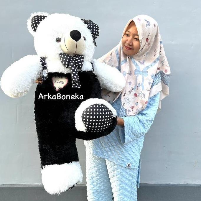 Purnama_Dindaa - Boneka Bear Jojon Hitam Putih Uk 90Cm Dolls