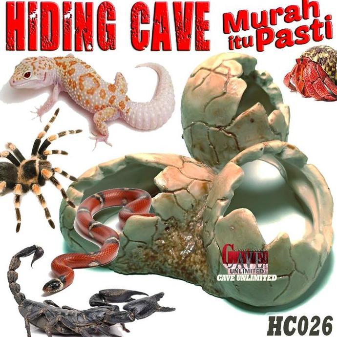FOSIL TELUR Dinosaurus HC026 Egg hiding cave telur hiasan reptile ikan
