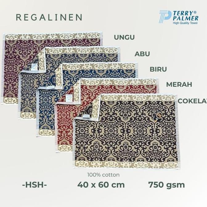 O2Xin- Keset Kaki Handuk Hsh Terry Palmer Motif Minimalis 40X60 Katun Hh Quality Bathmat Pure Cotton