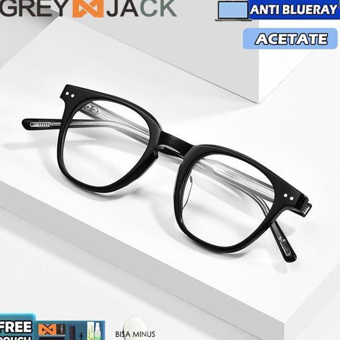 New- Grey Jack Kacamata Antiradiasi Blueray Acetate Style Kotak Bisa Minus Antiradiasi Blueray Photo