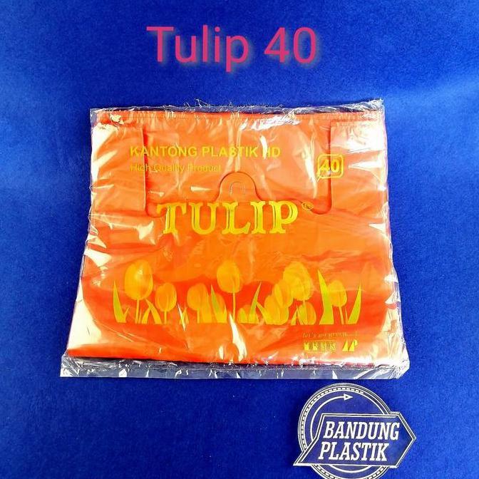 Svve- Kantong Plastik Kresek Hd Tulip Ukuran 40 / Merah