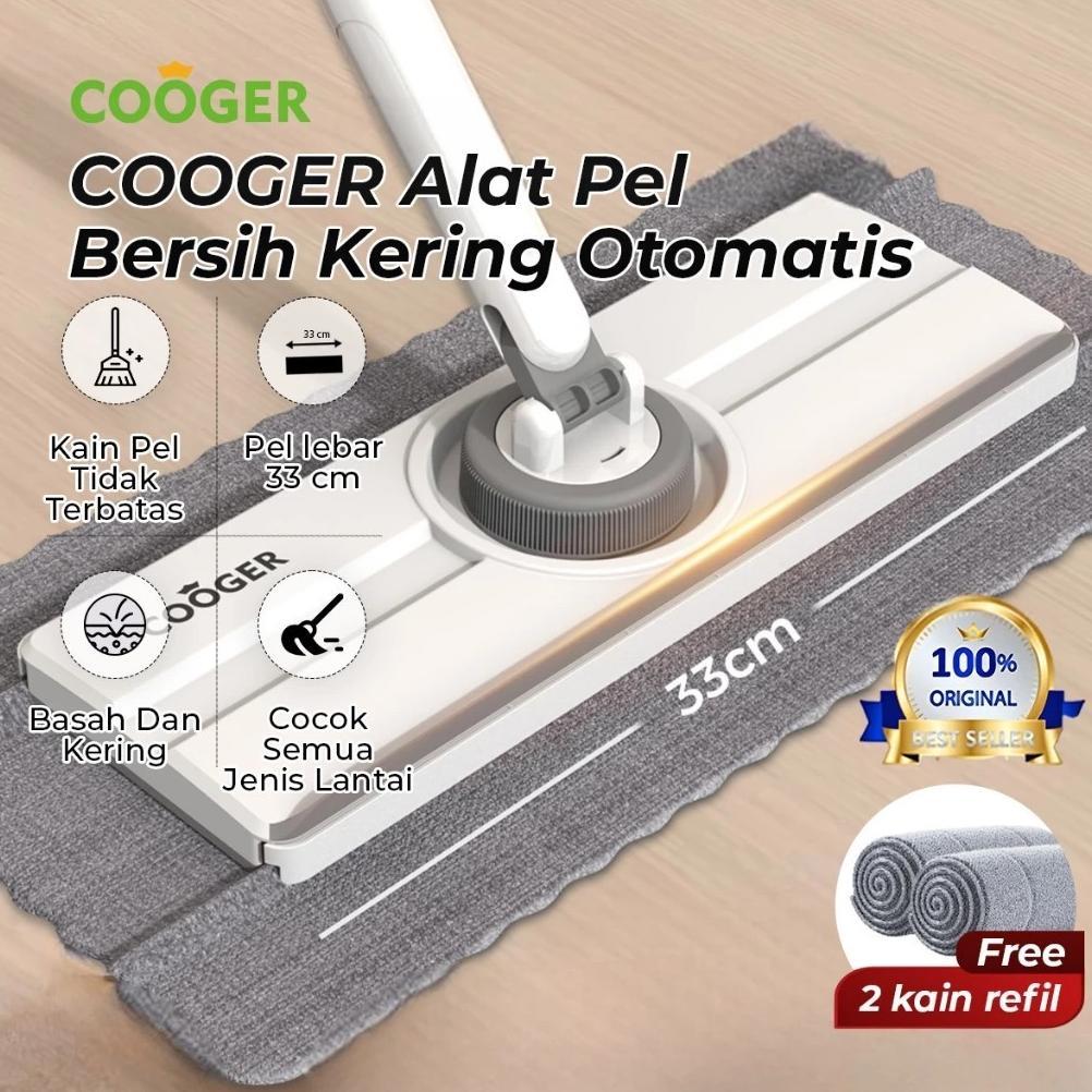 High Quality Cooger Medan Pel Jepit Kain 33Cm Panel Besar - Premium Clip Mop - Alat Pembersih Lantai