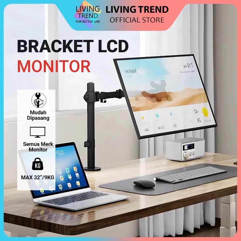Monitor Bracket TV LED / Bracket LCD Monitor PC Gas Spring 13-32 inch Satu ARM dan Dua ARM / Monitor