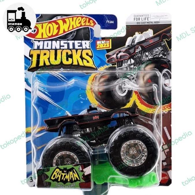 HOT WHEELS MONSTER TRUCKS - BATMAN BATMOBILE   CLASSIC TV SERIES MDLS27