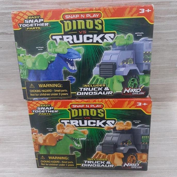 NIKKO ROAD RIPPERS DINO'S VS TRUCKS - RAPTOR VS SWEEPER TRUCK MDLS27