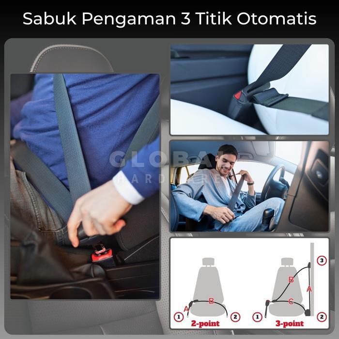 Safety Belt Mobil Universal Otomatis | Sabuk Pengaman 3 Titik Otomatis Atau Seat Belt 3 Point Auto M