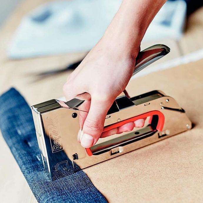 Set- Alat Staples Tembak Jok Kulit Motor / Stapler Kayu / Guntacker Otr 23R