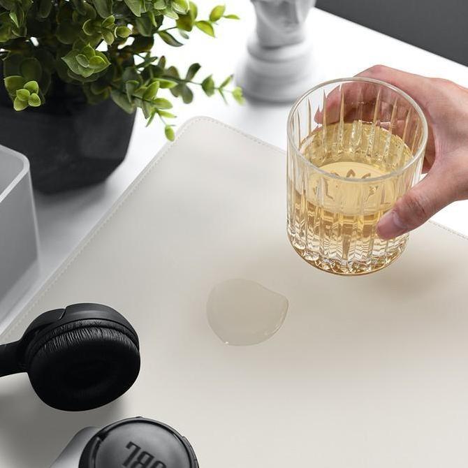 Hyra- Desk Mat Dnac - Minimalistic Desk Mat Mousepad Leather From Dnac Gray