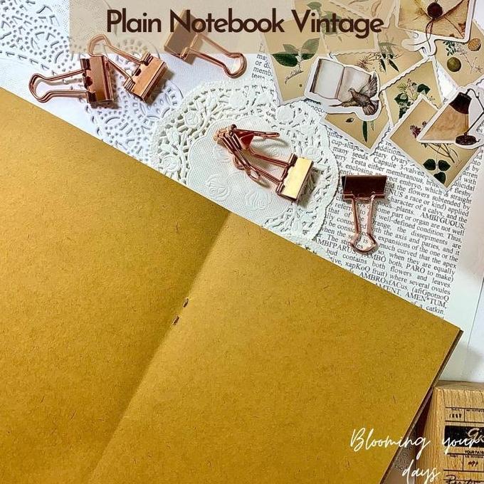 Skl - Buku Tulis Polos Cover Coklat Plain Notebook Journal Journaling Diari Vintage