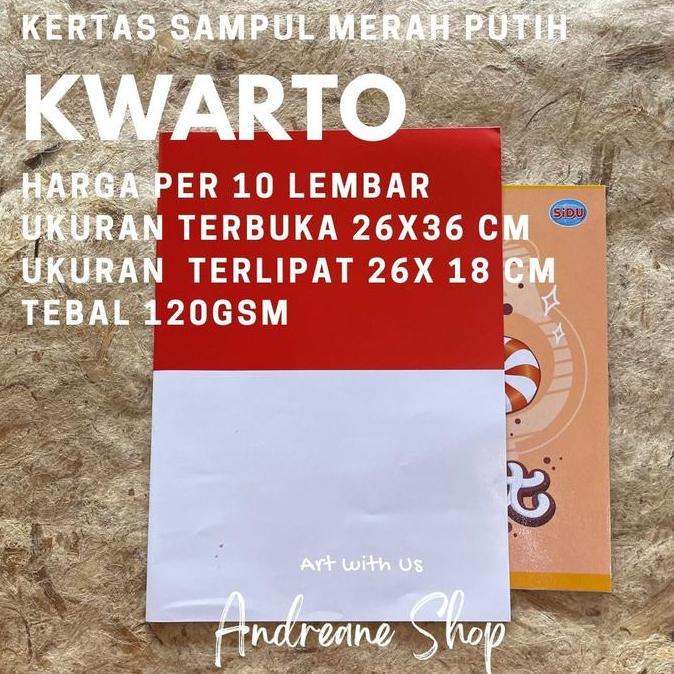 Skl - Kertas Sampul Merah Putih (Isi 10 Lembar) Ukuran A5 / Kwarto