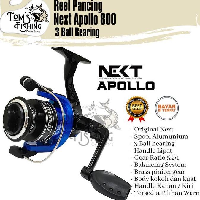 Kafitaramadani - Reel Pancing Next Apollo 800 Aluminium (3 Bearing) Murah - Toms Fishing