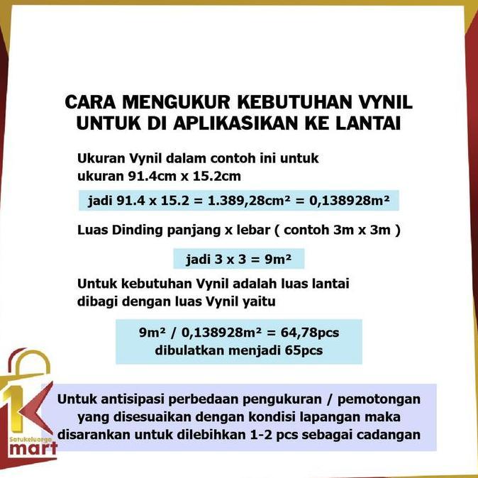 LIVINMART [COD] SM C210  Stiker Lantai Vinil Motif Kayu Premium Parket Lantai Vinil Perekat