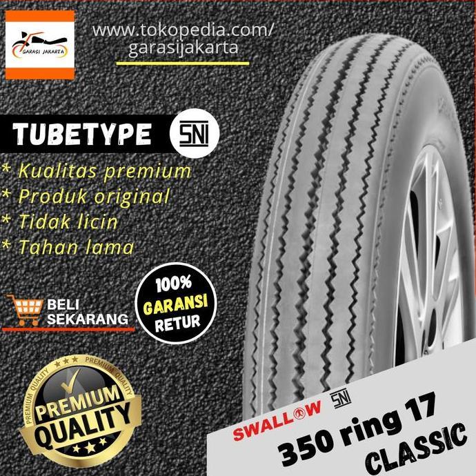 Pneu - Ban Luar Motor Swallow 350-17 Ring 17 Sb-135 Classic Swallow