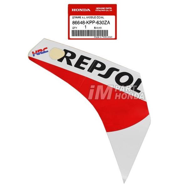 86648-KPP-630ZA STIKER SAYAP KIRI CBR 150 R CBU THAILAND REPSOL ORANGE