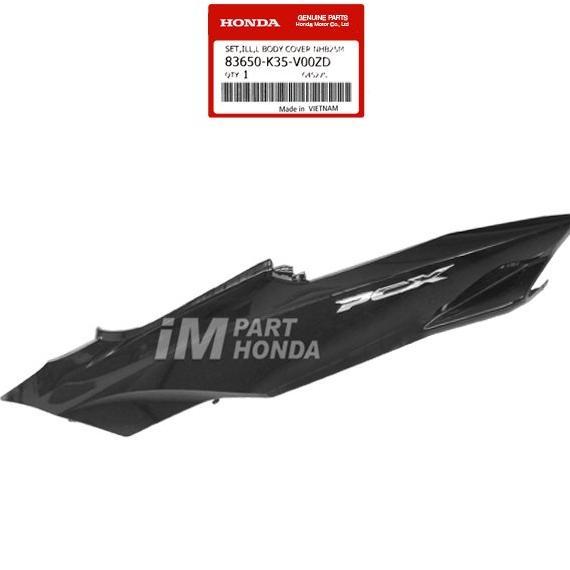 83650-K35-V00ZD COVER BODY KIRI & EMBLEM 3D PCX 150 CBU VIETNAM 2014 - 2018 HITAM