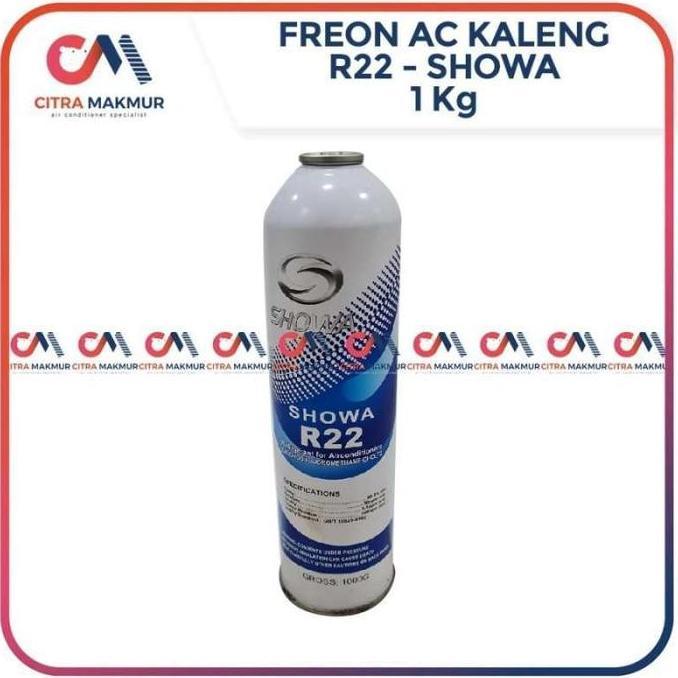 FREON R22 KALENG SHOWA REFRIGRANT AC R 22 TABUNG CAN ISI 1 KG CMO27
