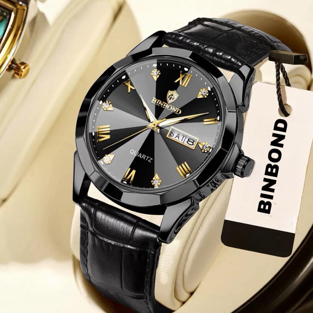 EXCLUSIVE BINBOND B4121 Jam Tangan Pria Anti Air Original Analog Quartz Bisnis Fashion Men Watch Arl