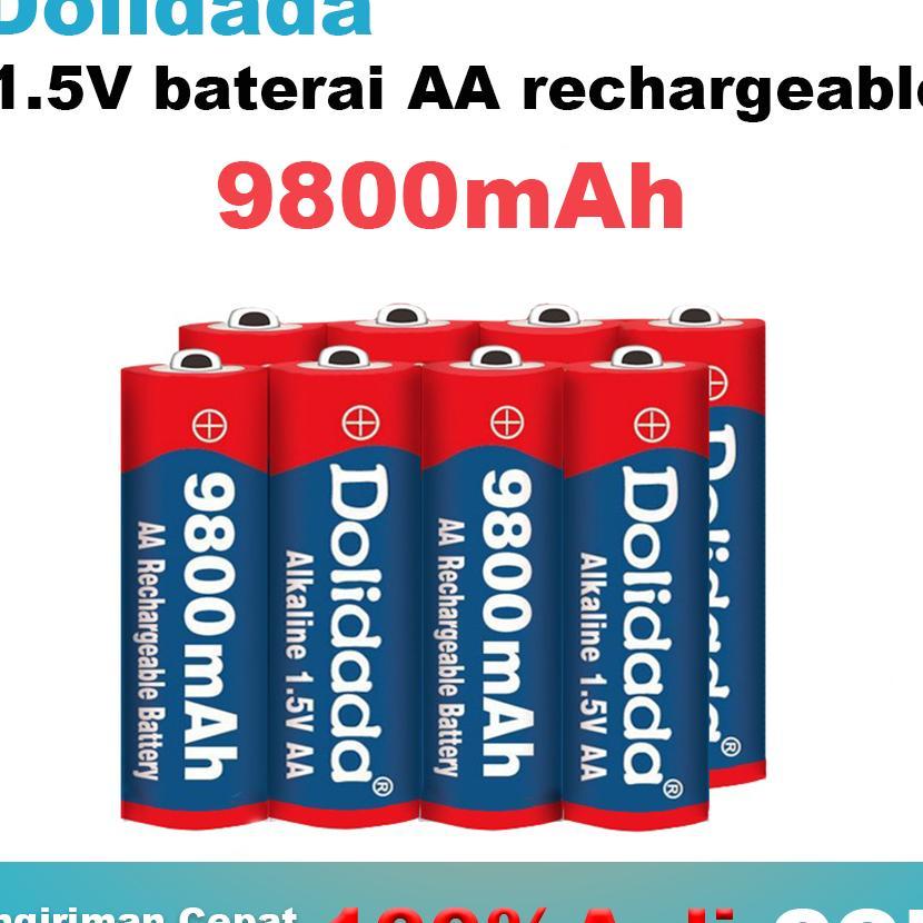 9800Mah 1.5V Aa Baterai Aa Rechargeable Baterai Isi Ulang Baterai Kamera Mainan 1.5V Jam Baterai Cas