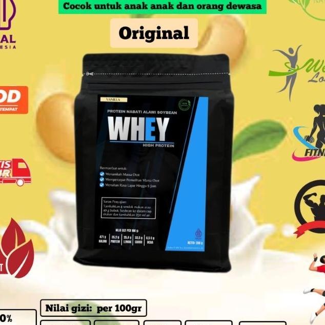 Whey Protein 1000Gram/Susu Kedelai/Soybean/Nutrisi Fitnes/Suplemen Fitnes/Susu Soya