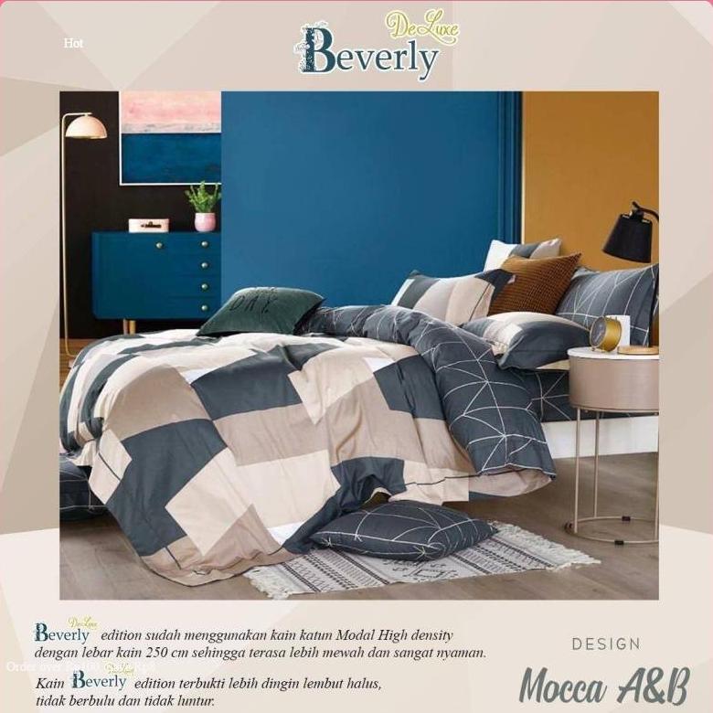 Veluna Living / Sprei Bahan Beverly - Mocca A&B