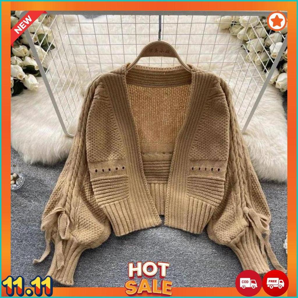 BALERO Arumi Cable  Atasan Wanita Rajut Cardigan Lucu Batwing Bahan Acrylic Rajut