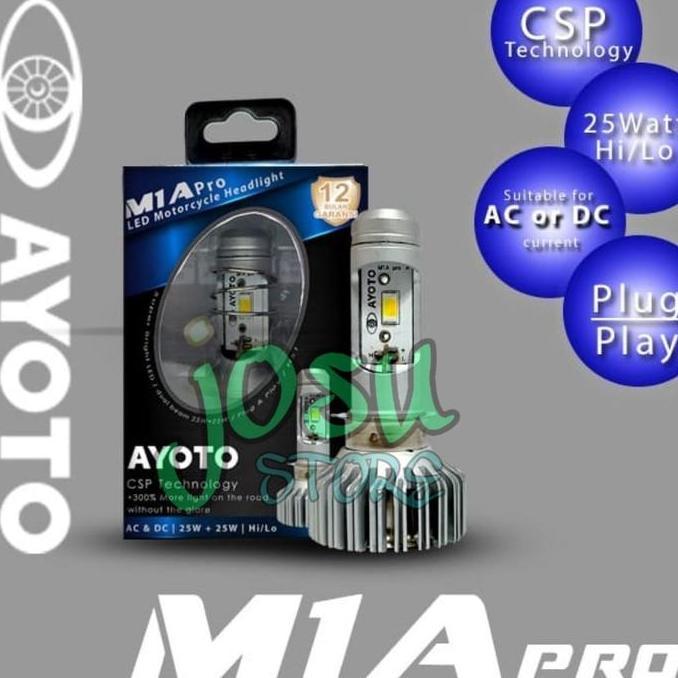 Kvb- Lampu Led Motor Ayoto M1A M1A Pro H6 Ac & Dc Motor Bebek Matic Satria