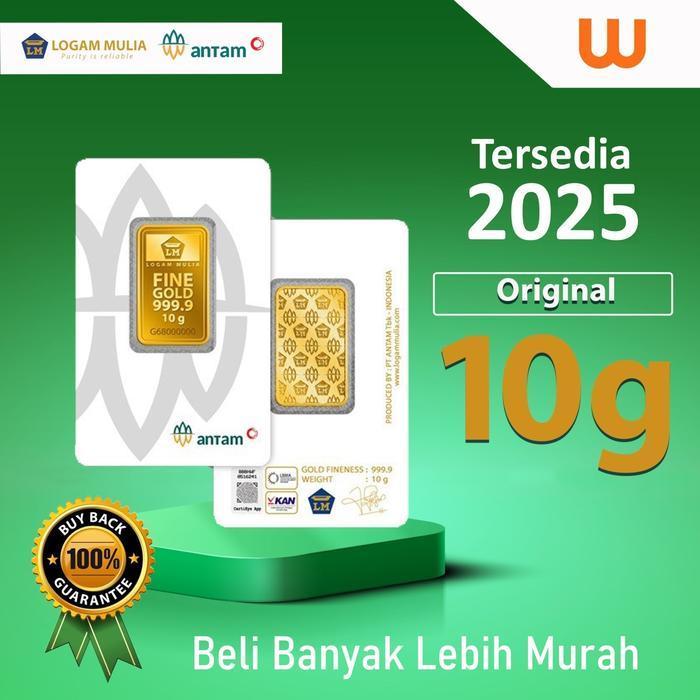 10 GR (GRAM) GOLDBAR/LOGAM MULIA/LM/EMAS BATANGAN ANTAM BERSERTIFIKAT LBMA ORIGINAL DAN TERPERCAYA