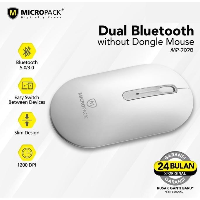 Best Seller Micropack Dual Bluetooth Mouse 5.0/3.0 Inspire 2 Mp-707B Premium