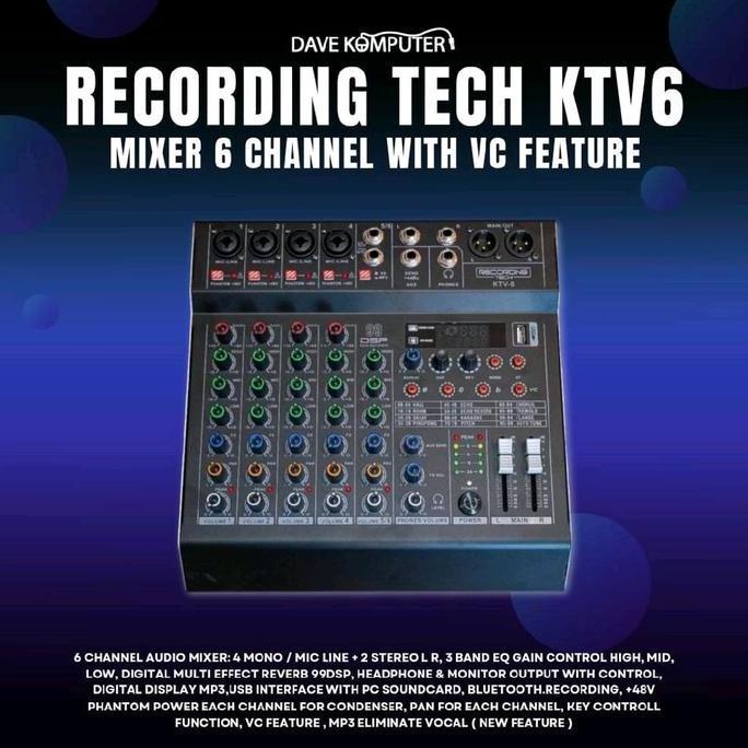 Recording Tech KTV6 Mixer 6 Channel With VC Feature
