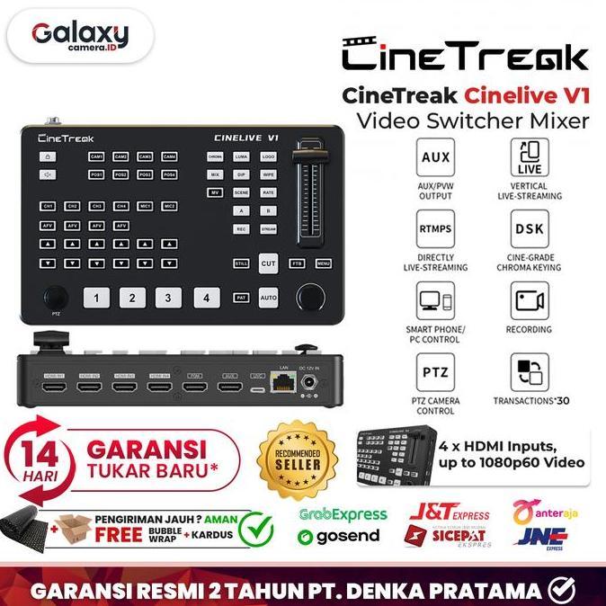 Best Seller Cinetreak Cinelive V1 4 Hdmi Video Switcher Mixer Livestreaming Resmi Kamera Premium