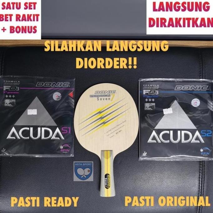 Bat Pingpong Donic Persson Seven + karet Donic Acuda Set
