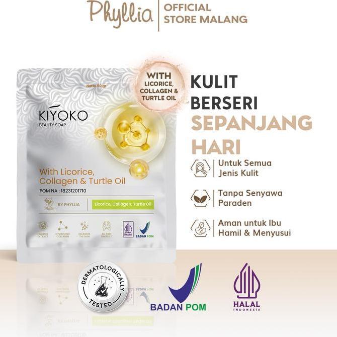 Care- New- Kiyoko Beauty Soap By Phyllia - Sabun Peratan Kecantikan 50Gr Mengatasi Permasalahan Kuli