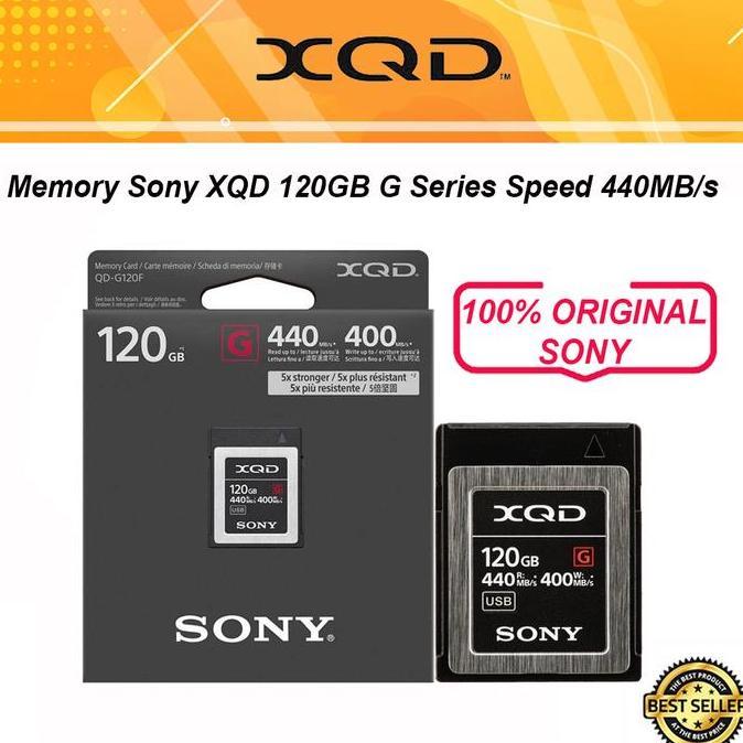 Memory Card Sony XQD 64GB 120GB G Series Speed 440MB/s Original Resmi