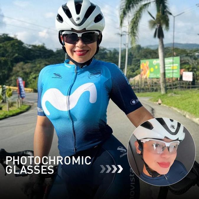 Promo Scvcn S87 Kacamata Bersepeda Fotokromik Uv400 Pria Wanita Kacamata Fashion Untuk Lari Sepeda M