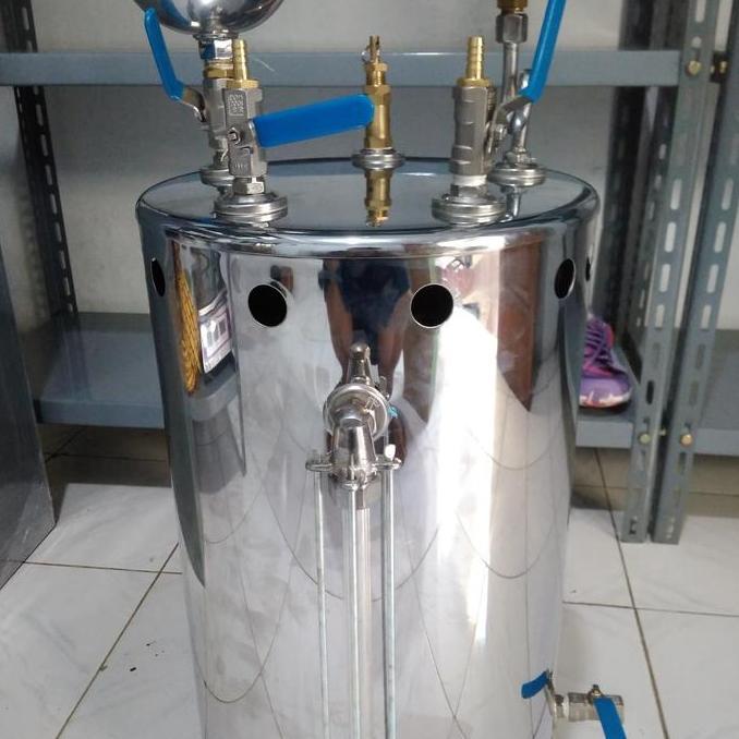 setrika uap boiler laundry konveksi 20 liter tabung+kompor saja Alqshop