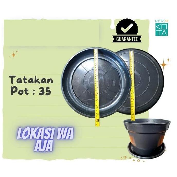 Alas Tatakan Untuk Pot 35 Cm Hitam Alqshop