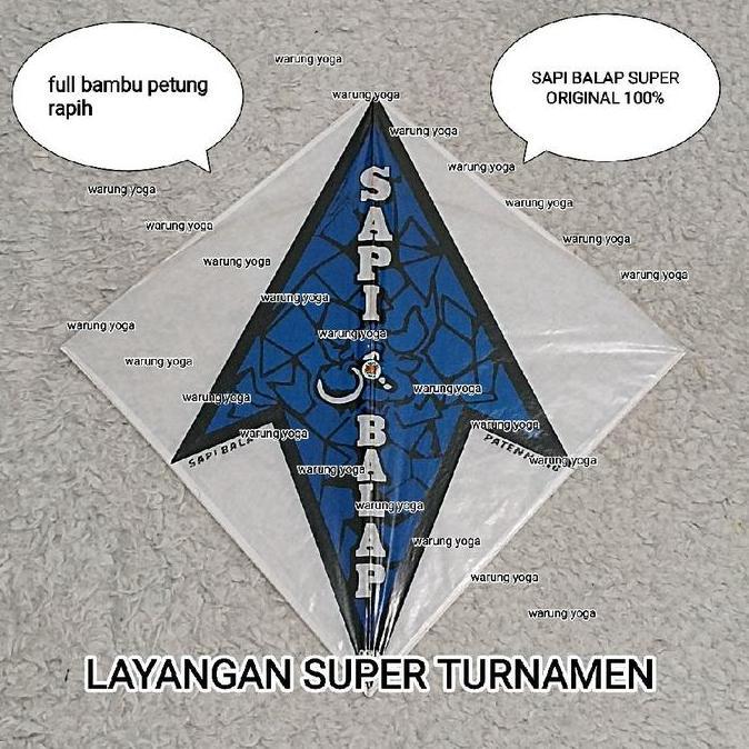 Layangan Sukhoi Super Sapi Balap Turnamen LIMITED EDITION EDISI TERBATAS Kertas Minyak Ukuran 57 cm 