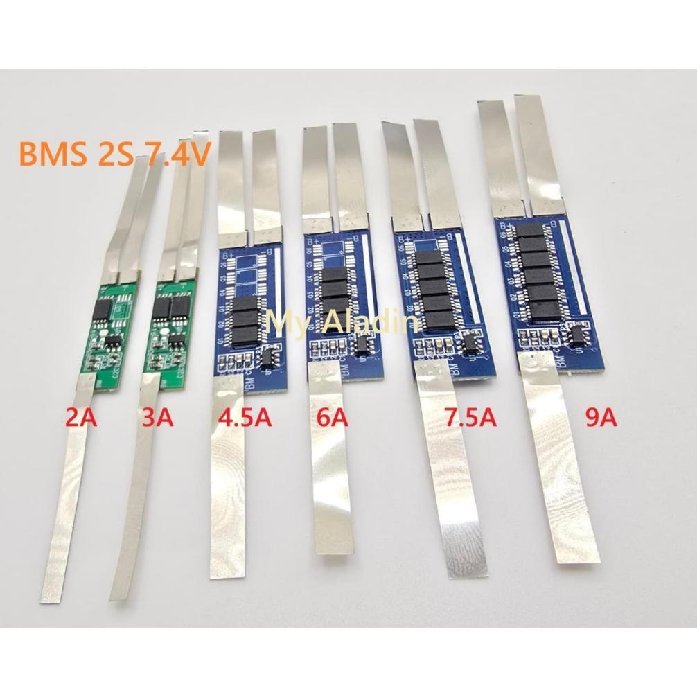 BMS MODUL 2S 7.4V 7.4VOLT  MODULE PELINDUNG BATERAI 18650 PROTECTION BMS 2S 4.5A 6A 7.5A 9A 4.5 6 7.