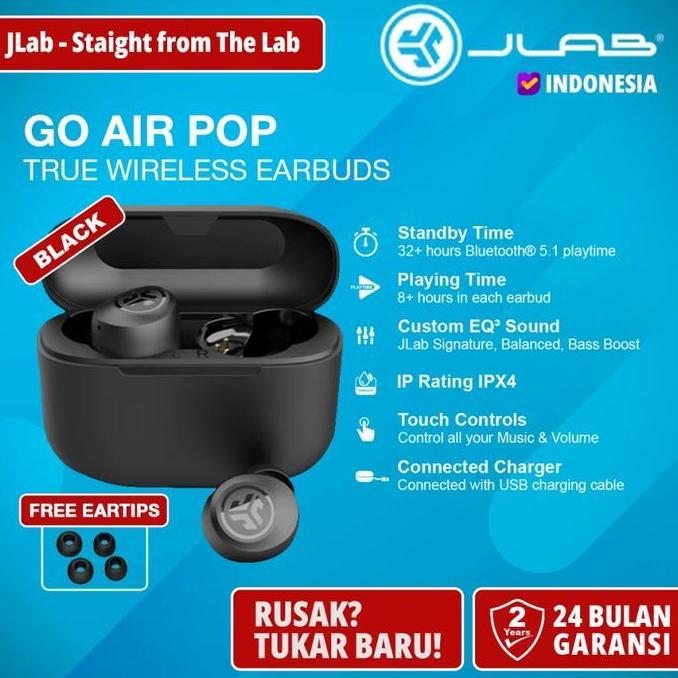 cvsaptoko/ JLab Go Air Pop True Wireles Earbuds TWS Headset Earphone GoAir Diskon